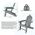 thumbnail image 4 of Costway Patio Adirondack Chair Weather Resistant Garden Deck W/Cup Holder Grey, 4 of 7