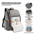 thumbnail image 4 of Mochila Impermeable Malubero Para Pañales De Bebé gris Malu1317, 4 of 4