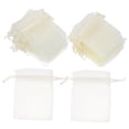 thumbnail image 5 of WHAMVOX 100Pcs Beige Organza Bags Small Drawstring Bags for Wedding Favors, 5 of 8