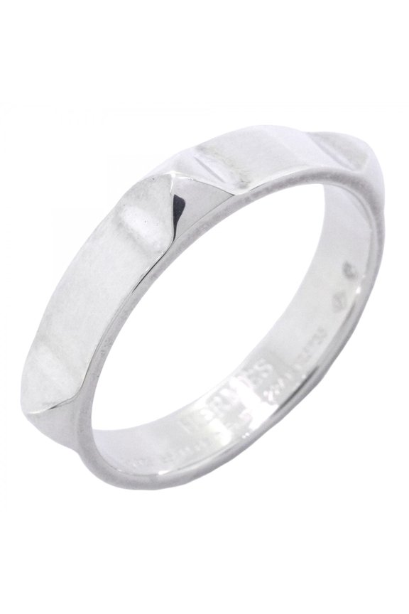 Pre-Owned Hermes Mini Crew Ring, Sterling Silver 925, Size #56, Men's/Women's
