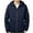 #Dark Blue, variant on DPTALR Men's Solid Color Long Sleeve Hooded Casual Jacket with Zipper Pockets ,Velvet Lining,Dark Blue,XXXXL