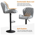 JONPONY Bar Stools Set of 2, Back and Armrest,Velvet Elegant Modern Bar ...