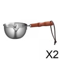 thumbnail image 1 of sartén de hierro fundido,Olla para derretir con vertedor doble Utensilios de cocina,Calentador de y leche Cacerola pequeña para leche de acero inoxidable,Mini, 1 of 8