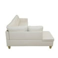thumbnail image 3 of Star Home Living Corp Chris Faux Leather Left Facing Sectional White, 3 of 11