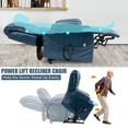 thumbnail image 5 of Lift Recliner for Elderly, LEGAHOME Electric Power Lift Chair with Heated and Massage, 26" Oversized PU Leather Recliner Chair with Cup Holders & Side Pockets up 400 lbs, Blue, 5 of 12