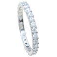 thumbnail image 2 of 925 Sterling Silver Eternity Bands for Women & Wedding Ring Make Great Birthday Gifts for Women, 2 of 5
