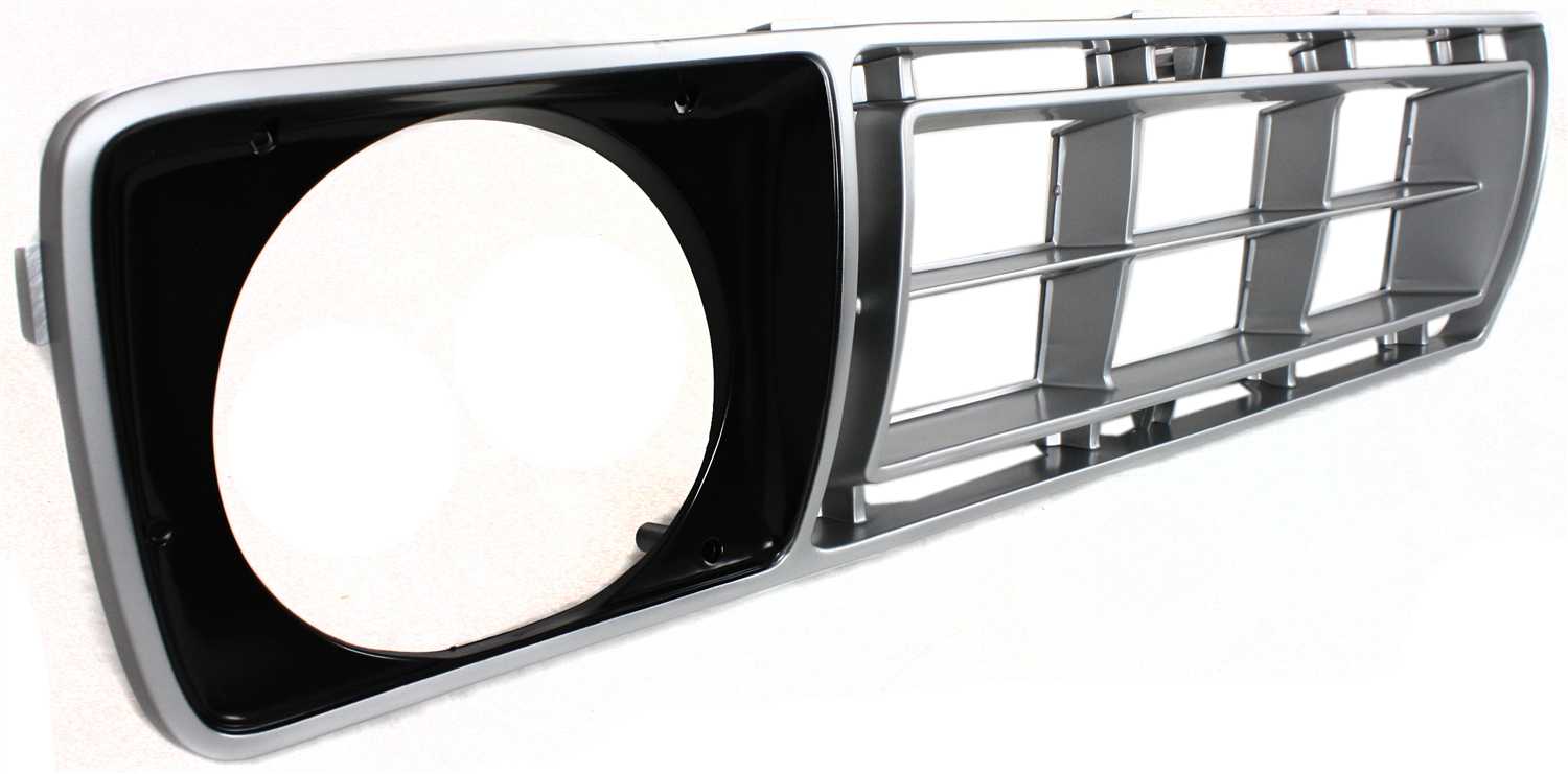 Grille Assembly Compatible With 1976-1977 Ford F-250 F-100 Right Passenger Silver Shell and Insert