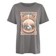 thumbnail image 4 of Womens T Shirts Short Sleeve Oversized Rock Band Country Music Vintage Guitar Graphic Casual Tee Top Grey L, 4 of 4