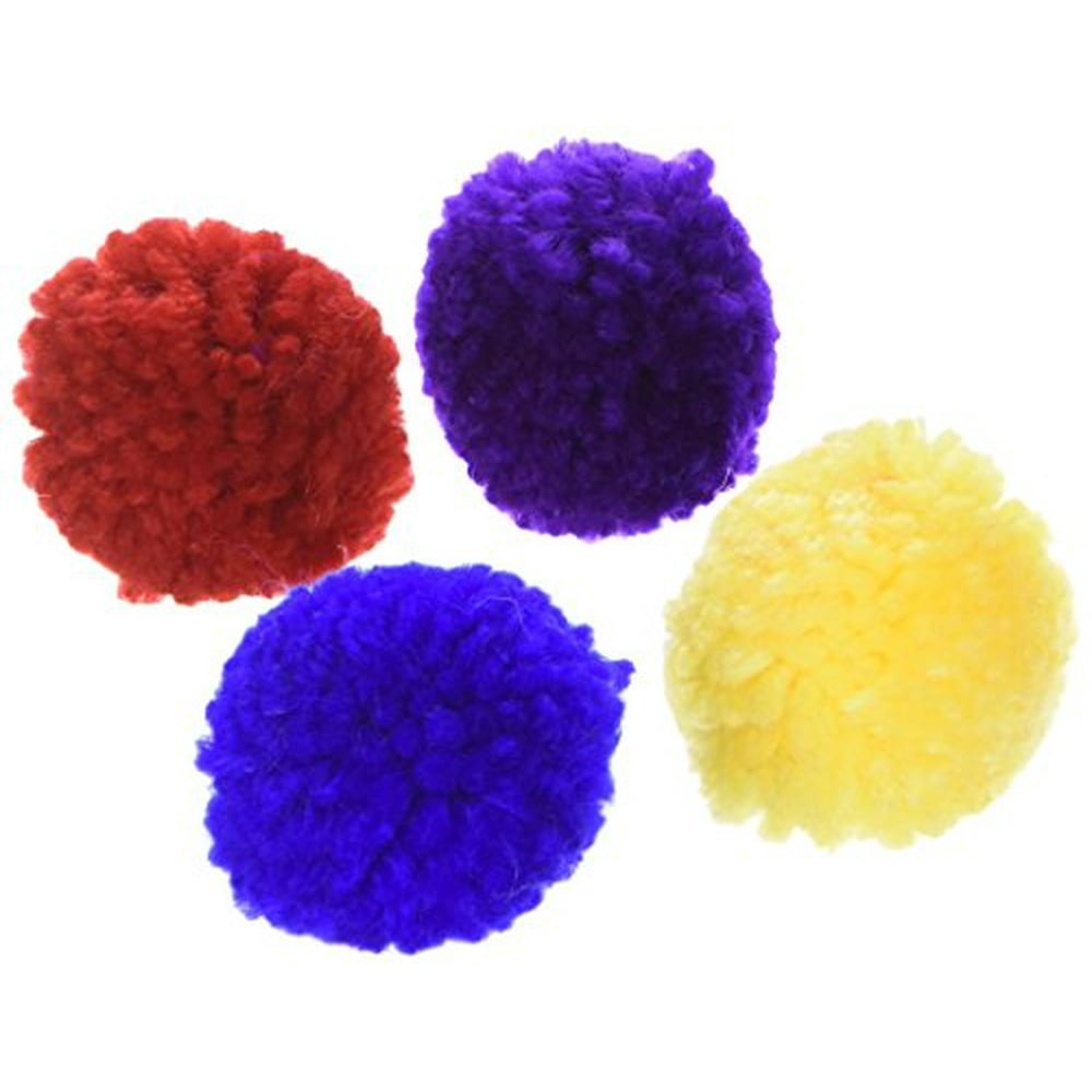 Ethical Wool Pom Poms With Catnip Cat Toy, 4Pack