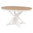 thumbnail image 2 of Functional Extendable Dining Table with a 12" Leaf for Dining Room and Living Room, Oak +White, 2 of 9