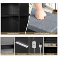 thumbnail image 4 of Makeup Vanity Desk with Lights, Vanity Desk with Hidden Mirror Cabinet, 5 Drawers and Stool, Built-in Shelves and 3 Lighting Modes, Bedroom Dressing Table Set Nightstand for Grils Women, Black, 4 of 6
