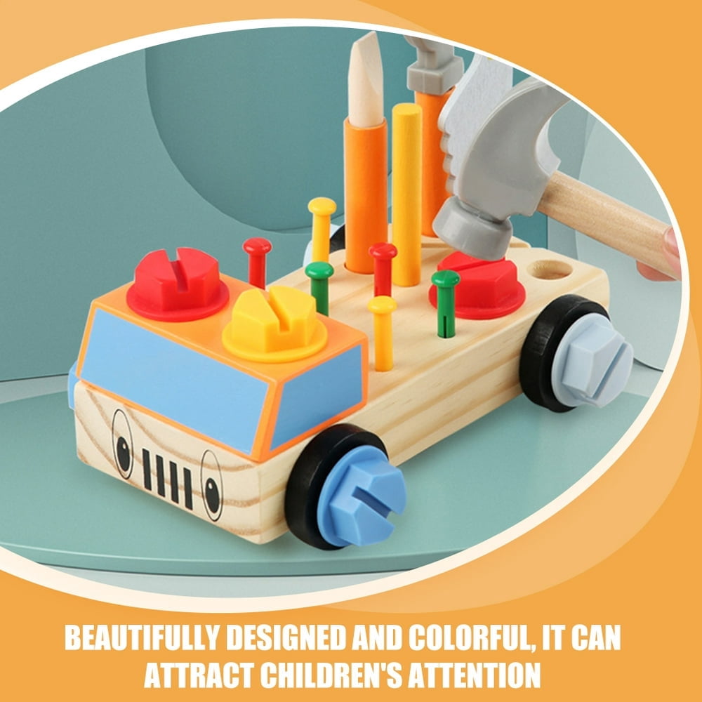Caisse à Outils Enfant En Bois 24 Pièces - Jeu De Construction Outils Et Établi Pour Garçons Et Filles Dès 3 Ans