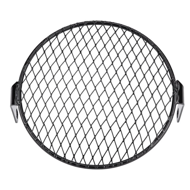 Cubierta de rejilla redonda para faro lateral de motocicleta de 6,5 pulgadas para Cruiser, Chopper, Cafe Racer #3