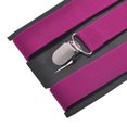 thumbnail image 4 of Toptie Unisex Suspenders Solid Color Y-Back Clip Suspender - 1 Inch Wide-ROSERED, 4 of 7