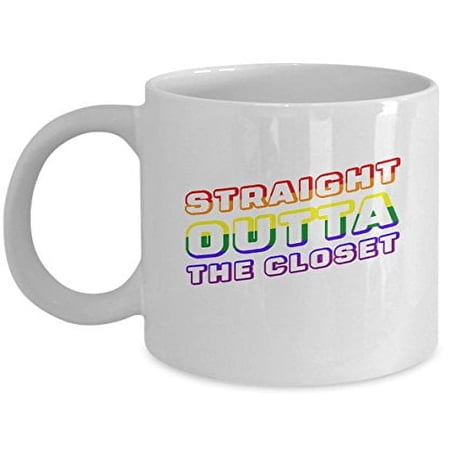 Straight Outta Mugs 11 oz Coffee Mug - Gay Gift Ideas White Ceramic