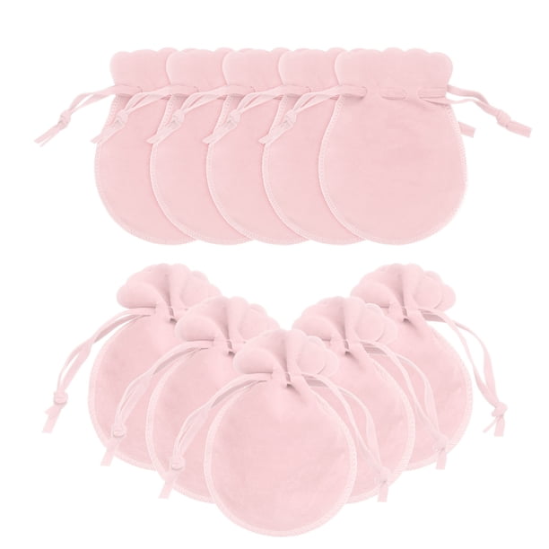 20 Pcs Pequeñas Bolsas de Terciopelo con Cordón, 3.5" x 4.7" Bolsas de Joyería de Terciopelo en Forma de Calabaza para Fiestas de Bodas y Cumpleaños, Rojo