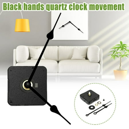 Requires High Torque Movement - Hight Torque Black Hands Quartz Clock Movement Long Spindle Repair Tools Parts DIY Replacement Kit