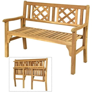 Outdoor Benches Folding Wood Patio Seating