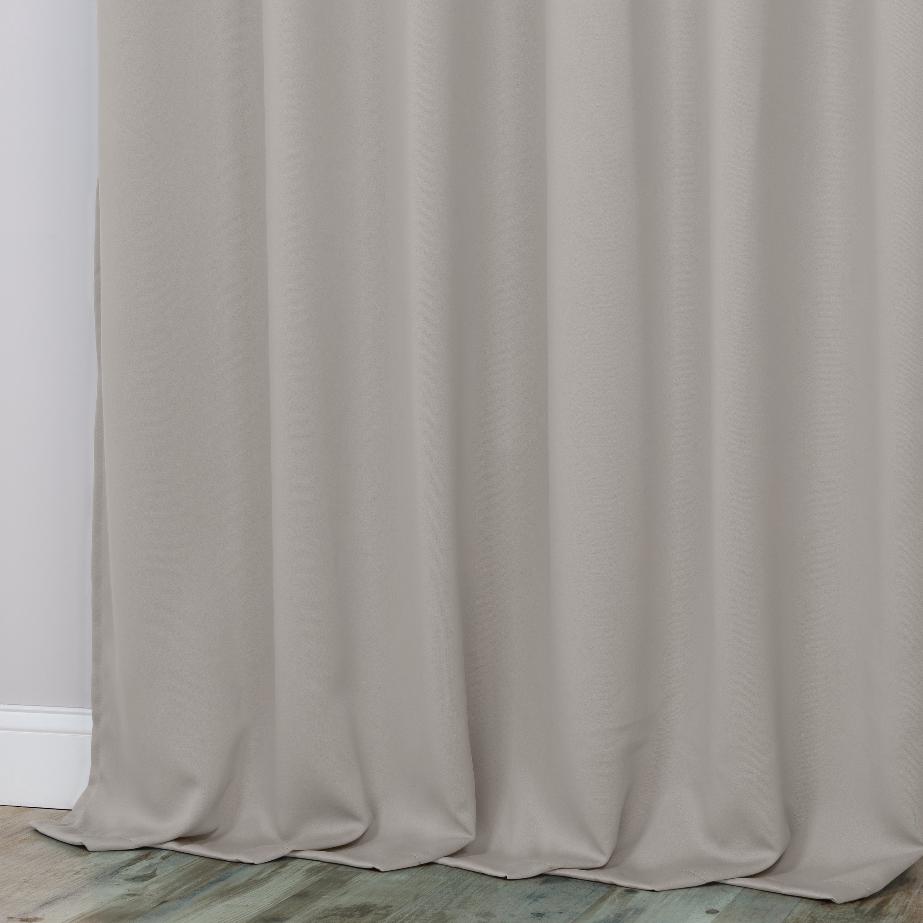 Superior Blackout Solid Light Filtering Grommet Curtain Panel Set, 46" x 84", Chrome