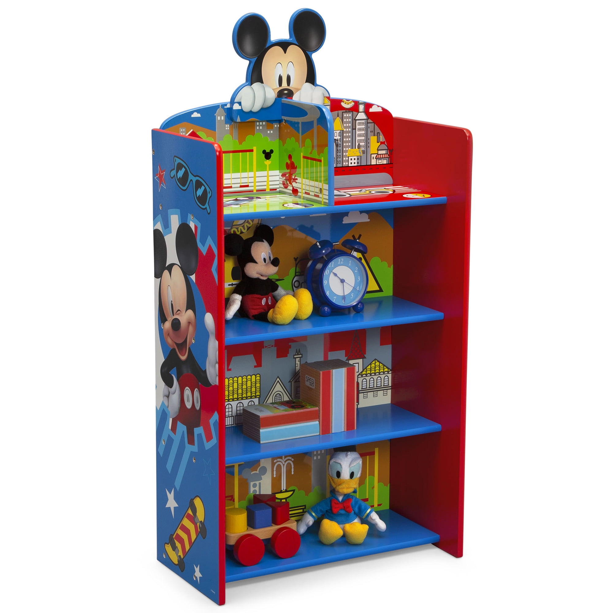 Disney Mickey Mouse Wooden Playhouse 4, Children’s Rotating Bookcase