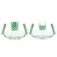 thumbnail image 3 of Aislor Girls Striped Leotard Skirt Sleeveless Bowknot Dance Party Dress Mrs. Santa Cosplay with Oversleeves Green 14, 3 of 7