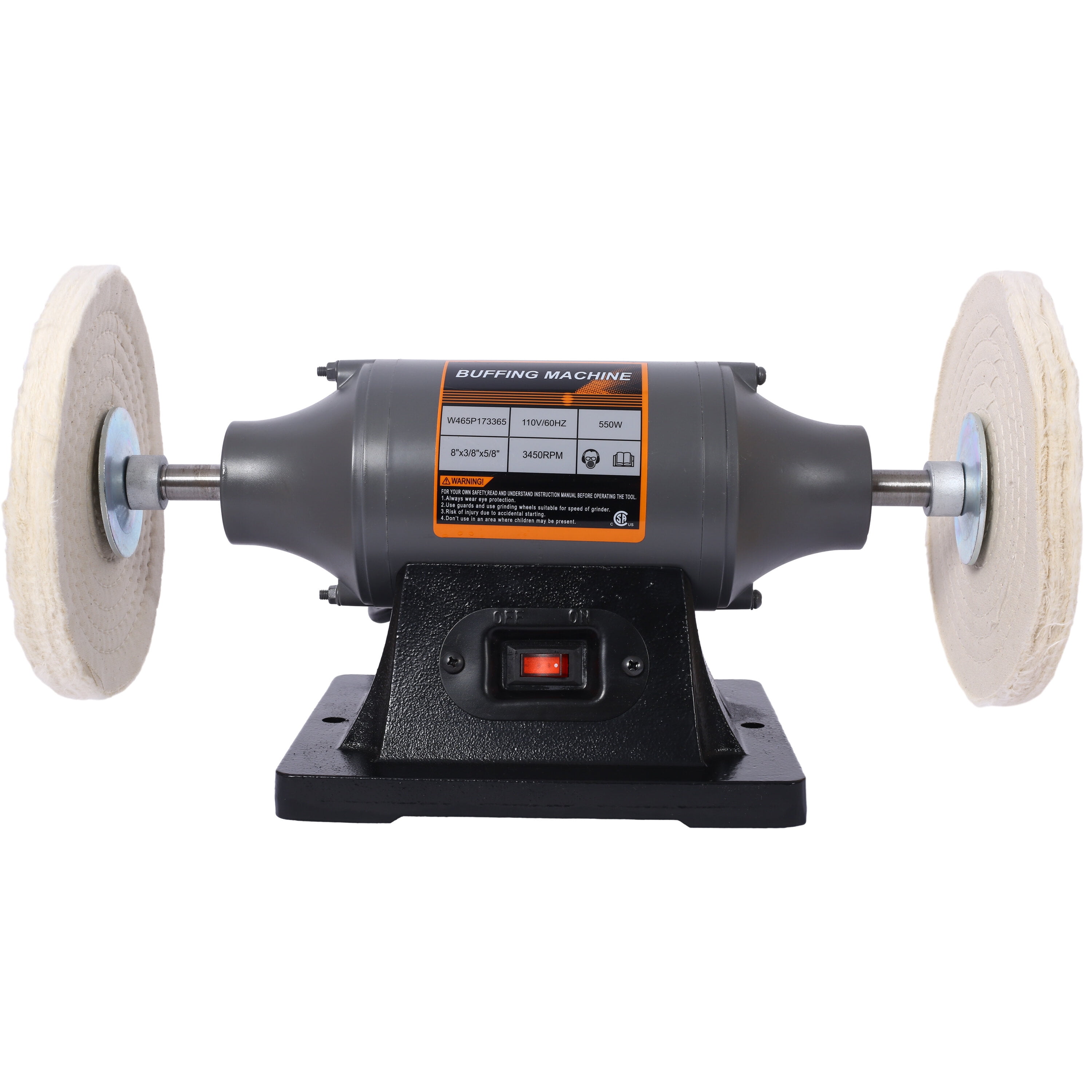 Cordless Drill 8-Inch Electric Polisher Bench Buffer Grinder - Includes 4PCs 80Ply Thic Buffing Wheels Ideal Benchtop Buffing Machine for Polishing Metal, Jewelry, , Wood, Jade, and Plastic. CSA Cert