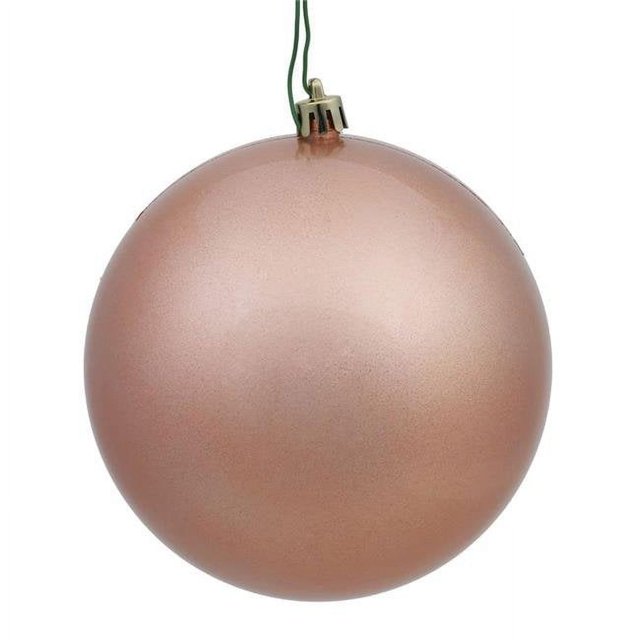 Vickerman N592058DCV Ornement de Boule en Forme de Bonnet Percé Or Rose, 8 Po.