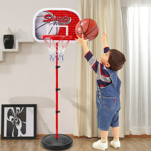 Panier de basket-ball réglable pour bébés enfants avec support extérieur 