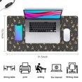 thumbnail image 5 of Long Mouse Pads for Desk,Dark Christmas Golden Reindeer Pattern Desk Mats on Top Of Desks, Desk Mouse Pad Extra Large with 3mm Non-Slip Base and Stitched Edge for Gaming,Office,Work,Home 31.5x15.7in, 5 of 5