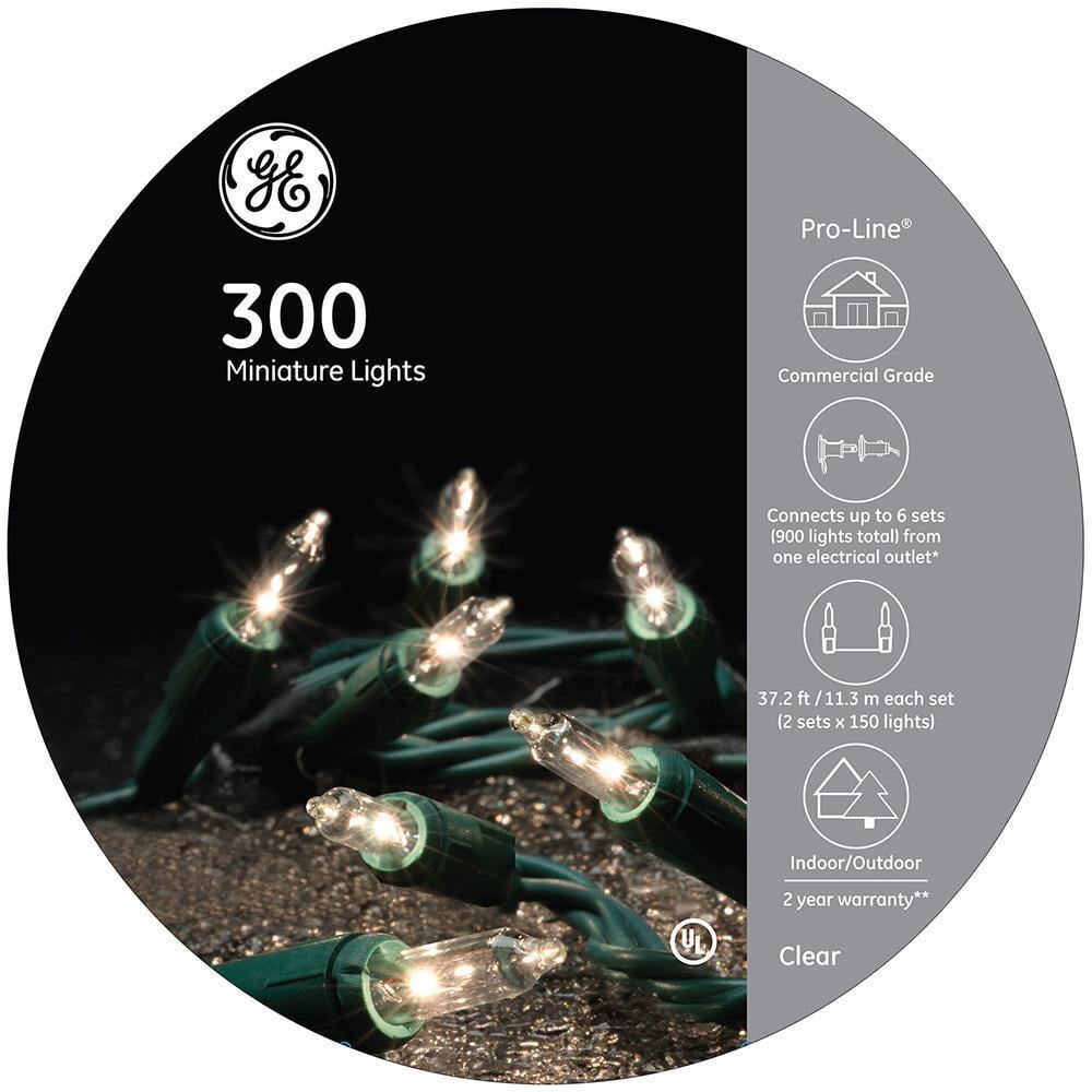 GE Pro Line 300ct Clear Christmas String Lights Walmart