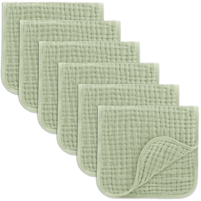 Paños de muselina para eructos Comfy Cubs 51 x 25 cm, 6 capas, paquete de 6