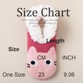 thumbnail image 4 of Fabrcox Womens Plush Indoor Slipper Socks, Christmas Holiday Print, Non Slip Grippers Cozy Winter Fuzzy Socks, Loungewear Sleep Socks for Home (E), 4 of 6