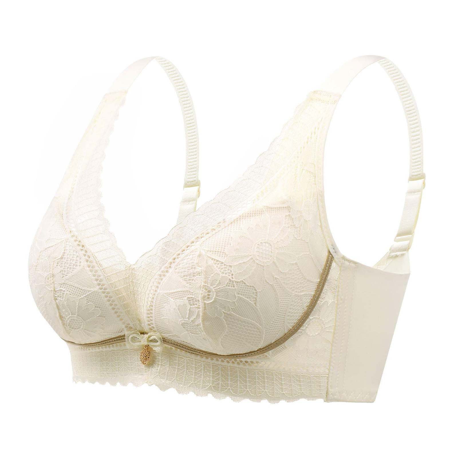 Buy Women Plus Size Bra Underwire Push Up Lace Bra White 40DD, Asian Tag  44DD Online at desertcartIsrael