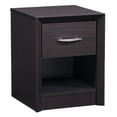 thumbnail image 4 of CorLiving Newport Mid-Century Modern Engineered Wood Adult Nightstand with Drawer and Open Cubby, Black, 4 of 11