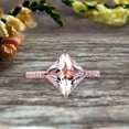 thumbnail image 1 of Princess Cut Morganite Engagement Ring On 10k Rose Gold Wedding Ring Anniversary Ring Carat Weight 1.25 Unique Look Specialized for Brides, 1 of 6