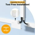 thumbnail image 5 of Cable Cover, LazySpin 157in Cord Hider for Wall Mounted TV PVC, White, 5 of 8