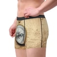 thumbnail image 2 of Honeii Magnetic Old Compass On World Map Print Mens Boxer Briefs Breathable,Boxer Brief for Men, Moisture-Wicking Underwear-Medium, 2 of 5