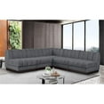 thumbnail image 2 of Pemberly Row 98.5" 5-Piece Contemporary Fabric Modular Sectional in Dark Gray, 2 of 13