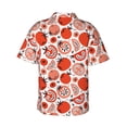 thumbnail image 4 of Xecao Hand Drawn Tomatoes print Hawaiian shirt - a stylish short-sleeve button-down for men, perfect for casual beach and tropical outings., 4 of 9