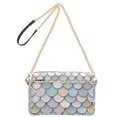 thumbnail image 2 of FORMRS Women Crossbody Purse with Chain Strap Vegan Leather Shoulder Handbag, Light Blue Shimmering Pattern, 2 of 7