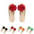thumbnail image 4 of Women's Flower Flip Flops Flat Open Toe Summer Beach Casual Footwear Red 36, 4 of 8