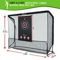 thumbnail image 4 of OXYGIE 10x7.5FT Golf Practice Hitting Net for Backyard Driving with Heavy Duty Frame Target Cloth Personal Driving Range for Indoor or Outdoor, 4 of 7