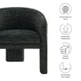 thumbnail image 2 of Modway Greer Boucle Fabric Upholstered Accent Armchair in Charcoal, 2 of 9