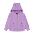 thumbnail image 4 of KAUOD Zip up Hoodies for Teen Girls Oversized Cotton Long Sleeve Sweatshirts Tween Kids Soft Cute Hoodie Tops Clothes, 4 of 4