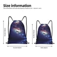 thumbnail image 4 of Drawstring Backpack - Planets Stars And Galaxies Splash Proof Small Drawstring Gym Bag for Women Men, Cinch Sports String Bag Backpack for Travel Swimming Beach, 4 of 8