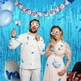 thumbnail image 5 of PandaTop Foil Fringe Curtain,3PCS 3.2FT x 6.5FT Metallic Tinsel Door Curtains Photo Booth Backdrop,for Birthday Bachelorette Bridal Baby Shower Party Decorations (Lake Blue), 5 of 8