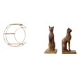 thumbnail image 1 of Estante De Pared Multifuncional Moderno Con Estatuas De Gatos Egipcios, Sujetalibros Decorativos, Ahorra Espacio, Objetos Coleccionables Para Decoración De Oficina Y Hogar., 1 of 8
