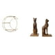 thumbnail image 1 of Estante de almacenamiento de pared,Estantería colgante de pared de metal de 3 niveles para decoración de dormitorio,Figura de mesa,Estatua de gato sujetalibros para oficina,decoración del, 1 of 8