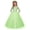 Green, variant on Girls Long Lace Bridesmaid Dress 3/4 Sleeves Floor Length Wedding Party Evening formal Maxi Tulle Ball Gowns Blue 7-8 Years