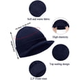 thumbnail image 2 of Viworld Winter Men's Knit Cap with Brim Beanie Hat Warm Thick Hat for Outdoor (Dark Blue), 2 of 7